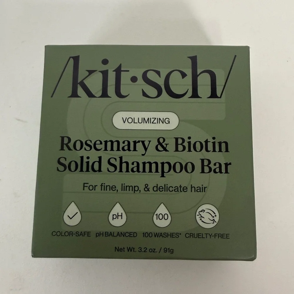 Kitsch Shampoo Bar Rosemary & Biotin Volumizing Hair Growth Fine Hair 3.2oz New